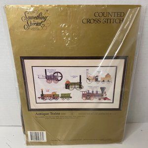 Something Special Antique‎ Trains cross stitch kit 1987